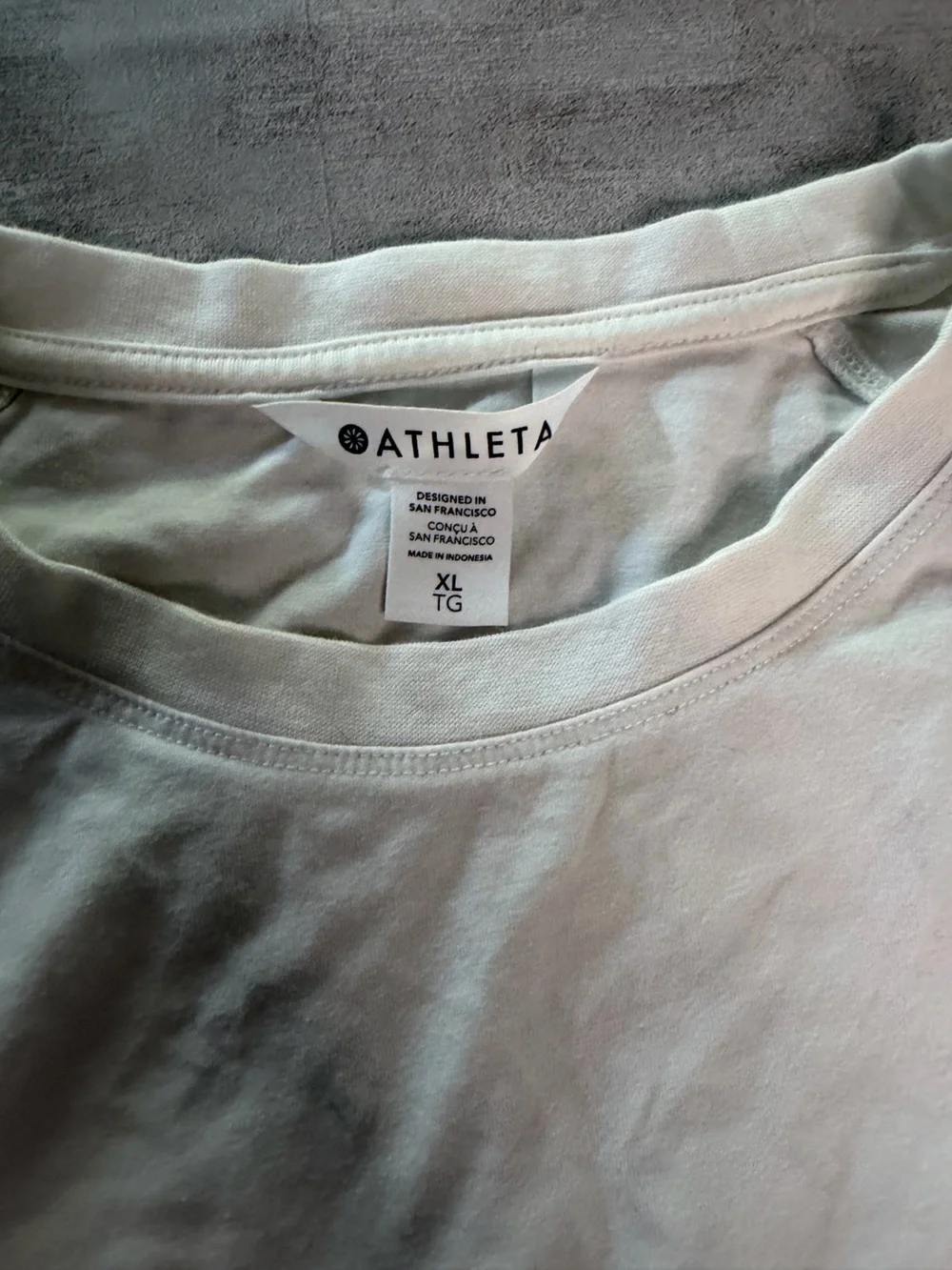Athleta White Short Sleeve Cropped Tee